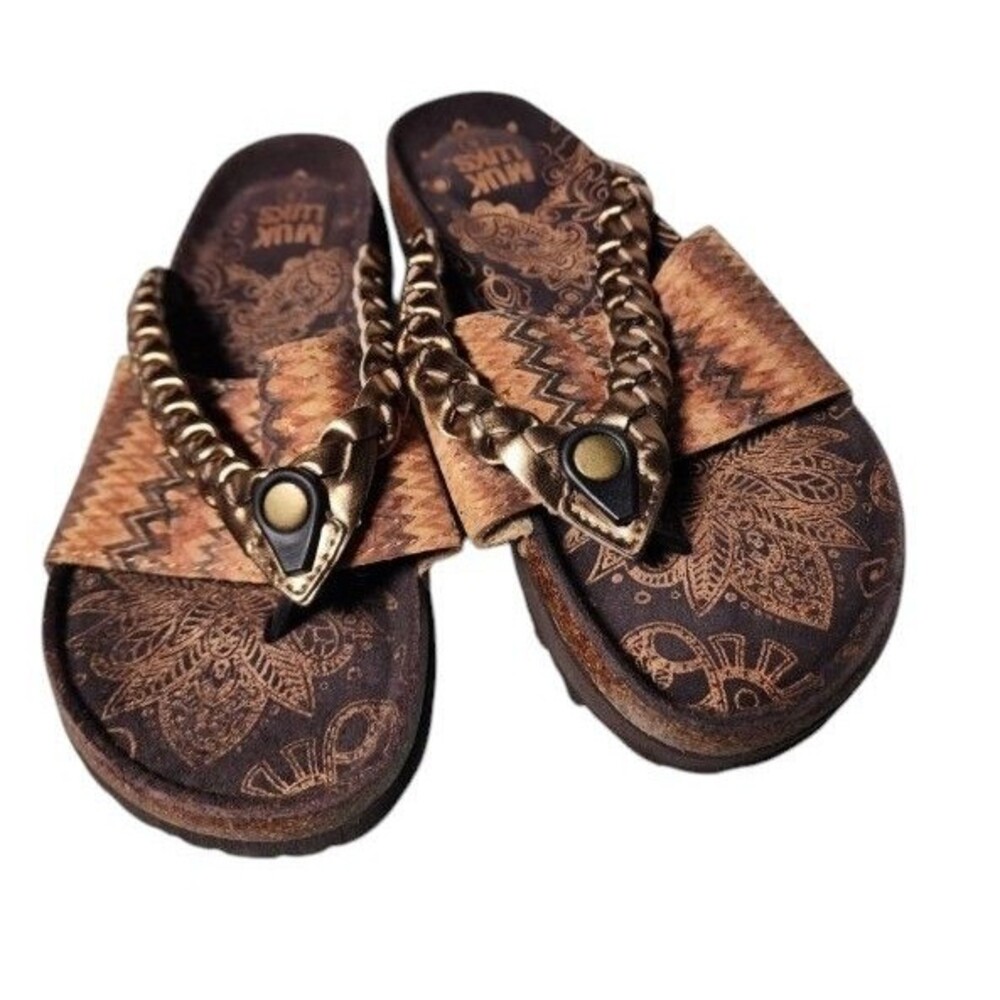 Mul Luks Sandals Size 8 Anisomelia Support Leather Comfort